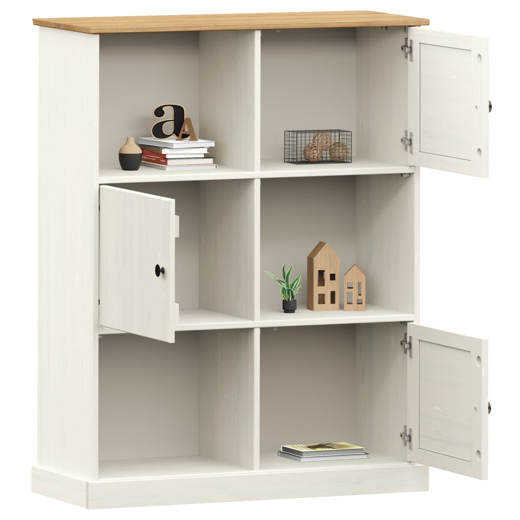 Regal za knjige VIGO bijeli 90x35x114,5 cm od masivne borovine