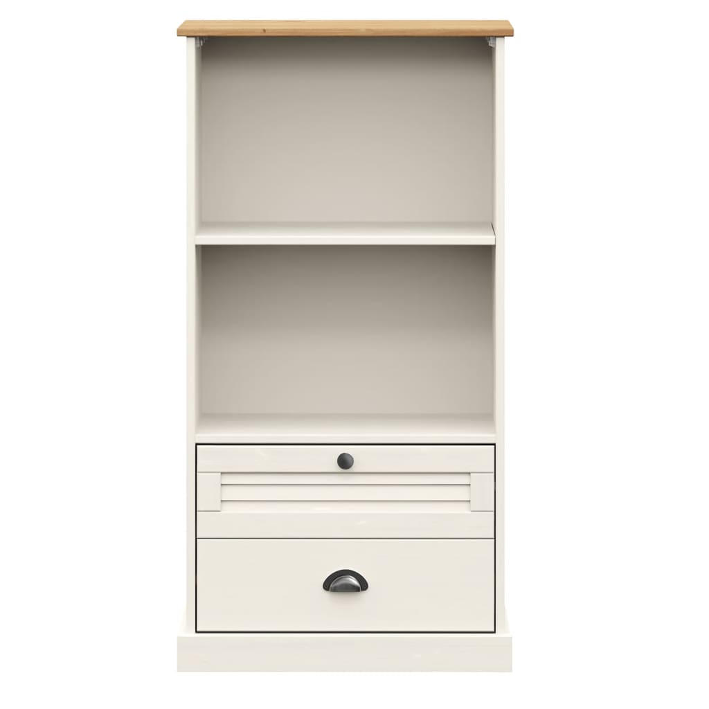 Regal za knjige VIGO bijeli 60x35x114,5 cm od masivne borovine