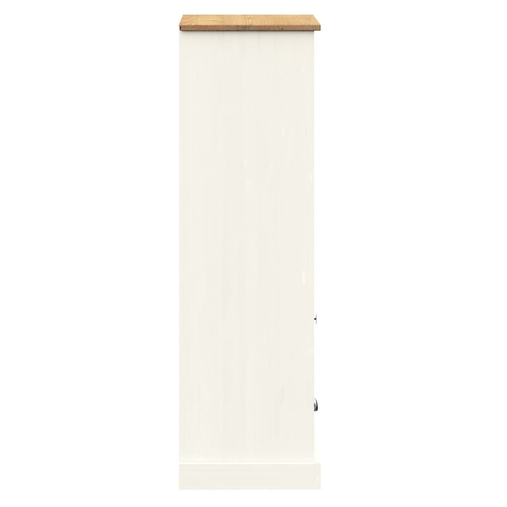 Regal za knjige VIGO bijeli 60x35x114,5 cm od masivne borovine