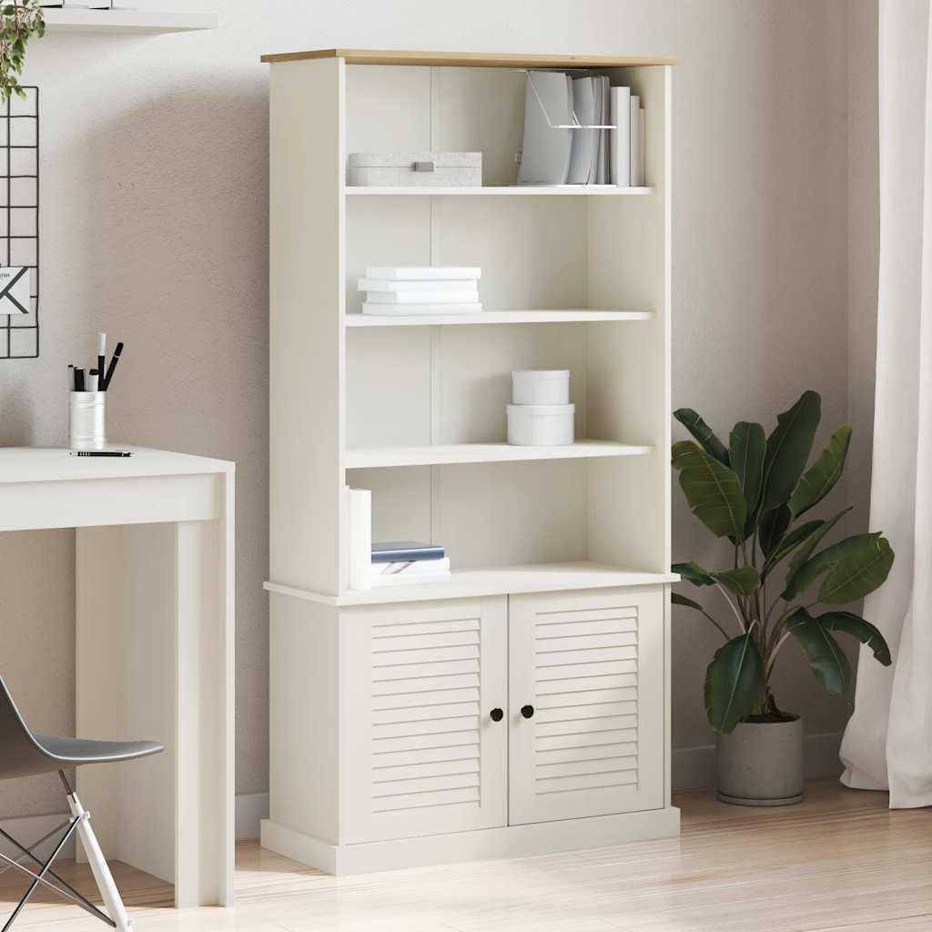 Regal za knjige VIGO bijeli 85x35x170 cm od masivne borovine