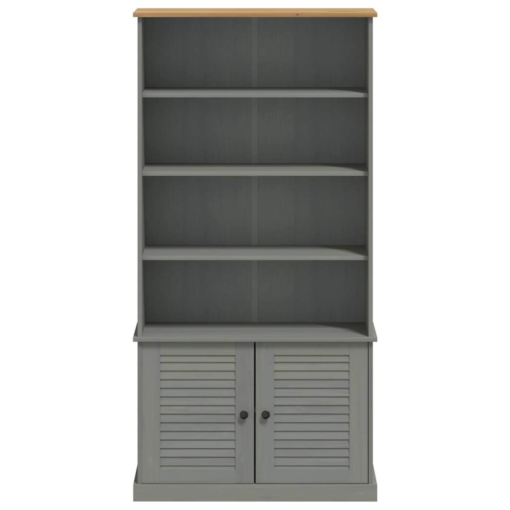 Regal za knjige VIGO sivi 85 x 35 x 170 cm od masivne borovine