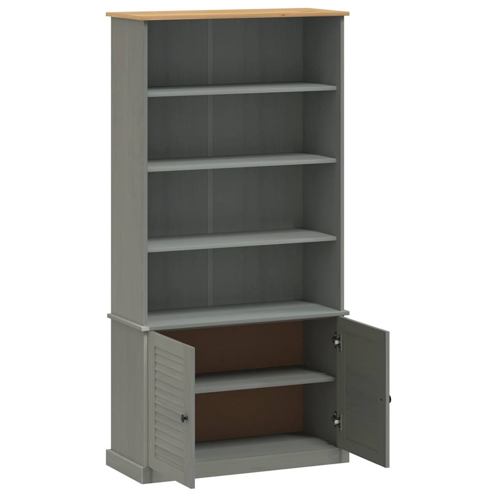 Regal za knjige VIGO sivi 85 x 35 x 170 cm od masivne borovine