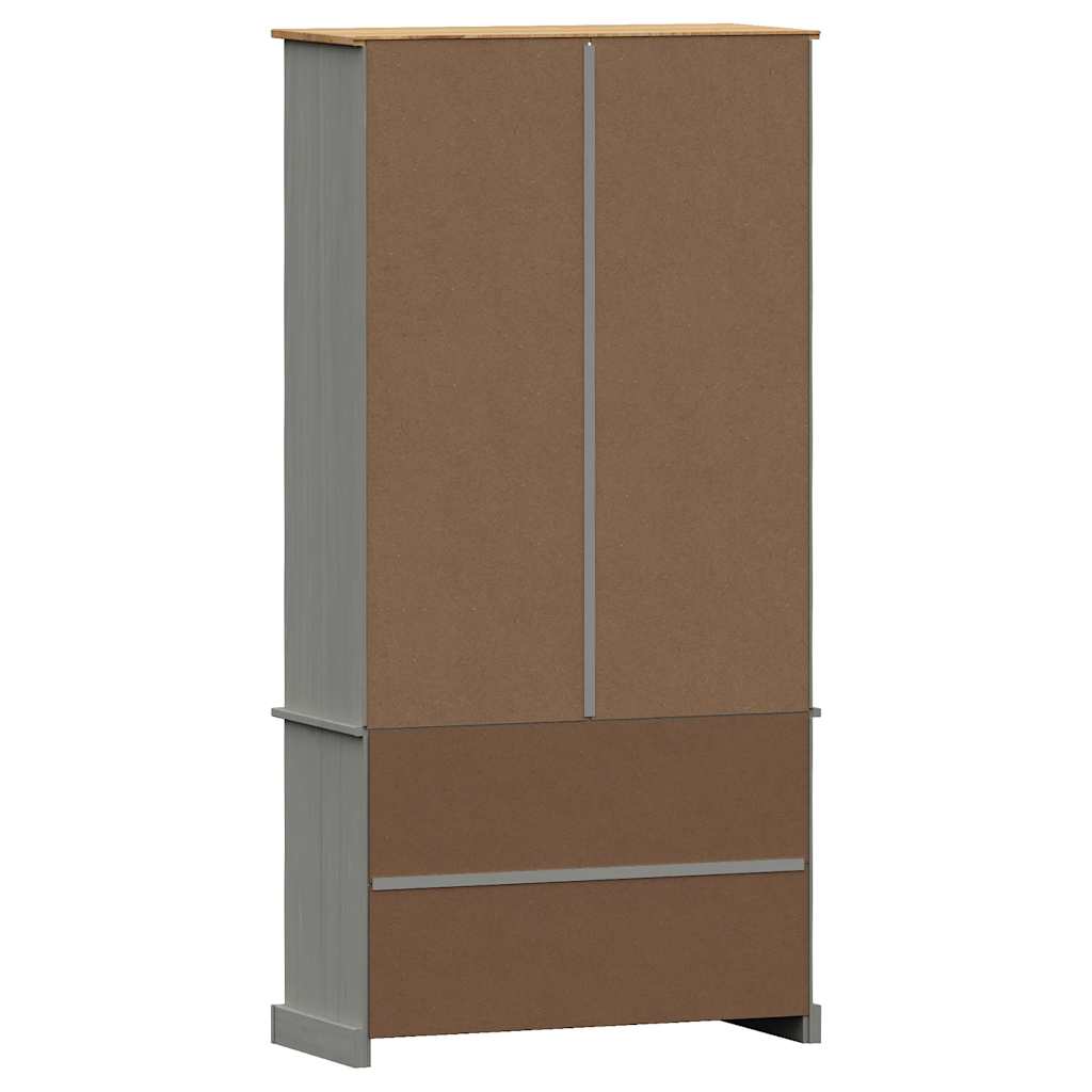 Regal za knjige VIGO sivi 85 x 35 x 170 cm od masivne borovine