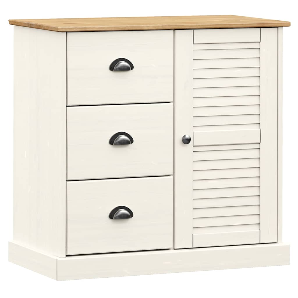Komoda s ladicama VIGO 78x40x75 cm bijela od masivne borovine