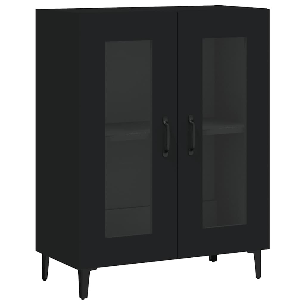 Komoda crna 69,5 x 34 x 90 cm od konstruiranog drva