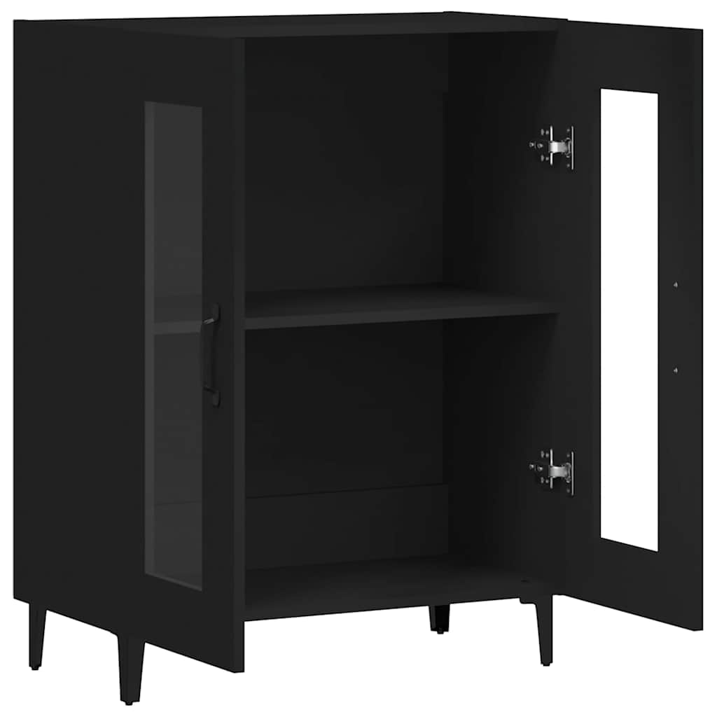 Komoda crna 69,5 x 34 x 90 cm od konstruiranog drva