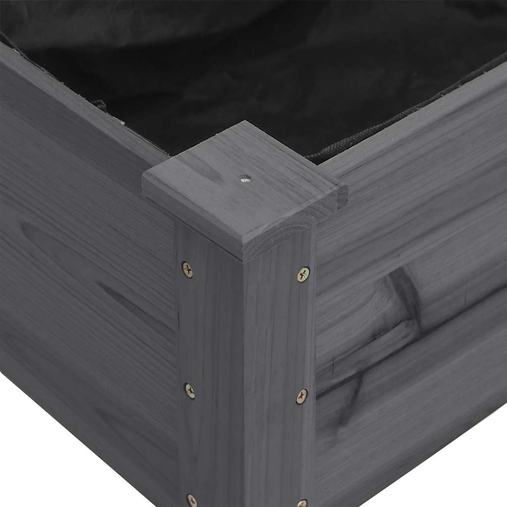 Sadilica s kotačima i oblogom siva 118 x 59 x 80 cm od jelovine