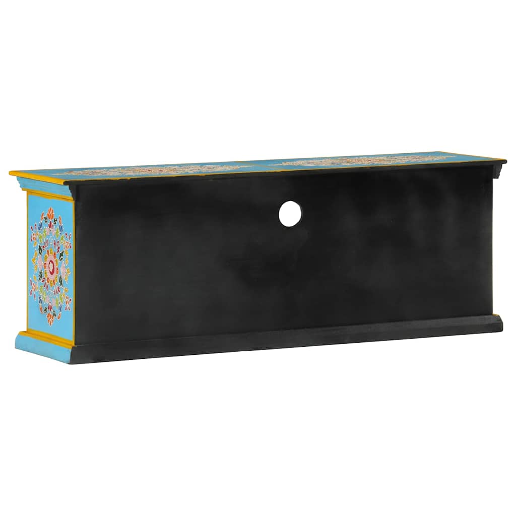TV ormarić plavi 110 x 30 x 40 cm od masivnog drva manga