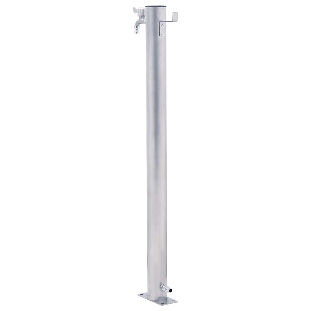 Vrtni stup za vodu 80 cm od nehrđajućeg čelika okrugli