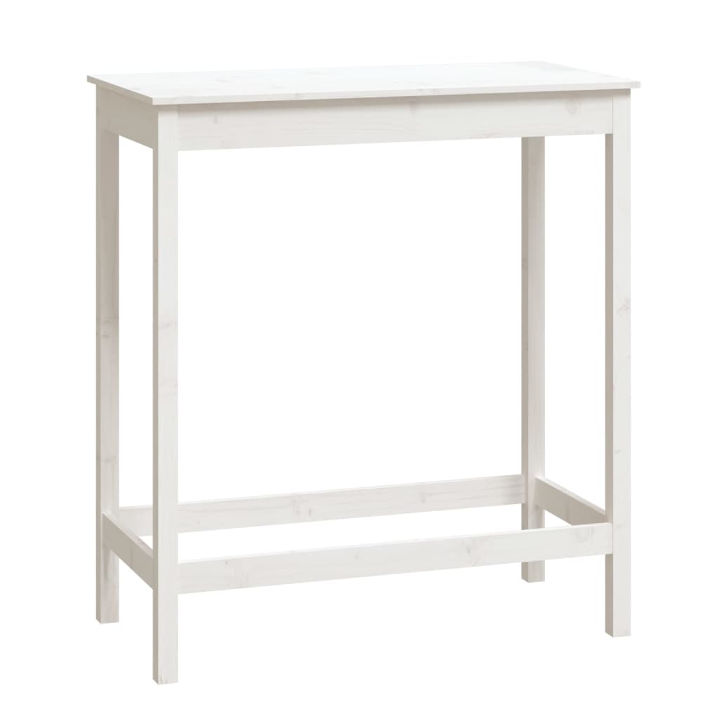 Barski stol bijeli 100 x 50 x 110 cm od masivne borovine