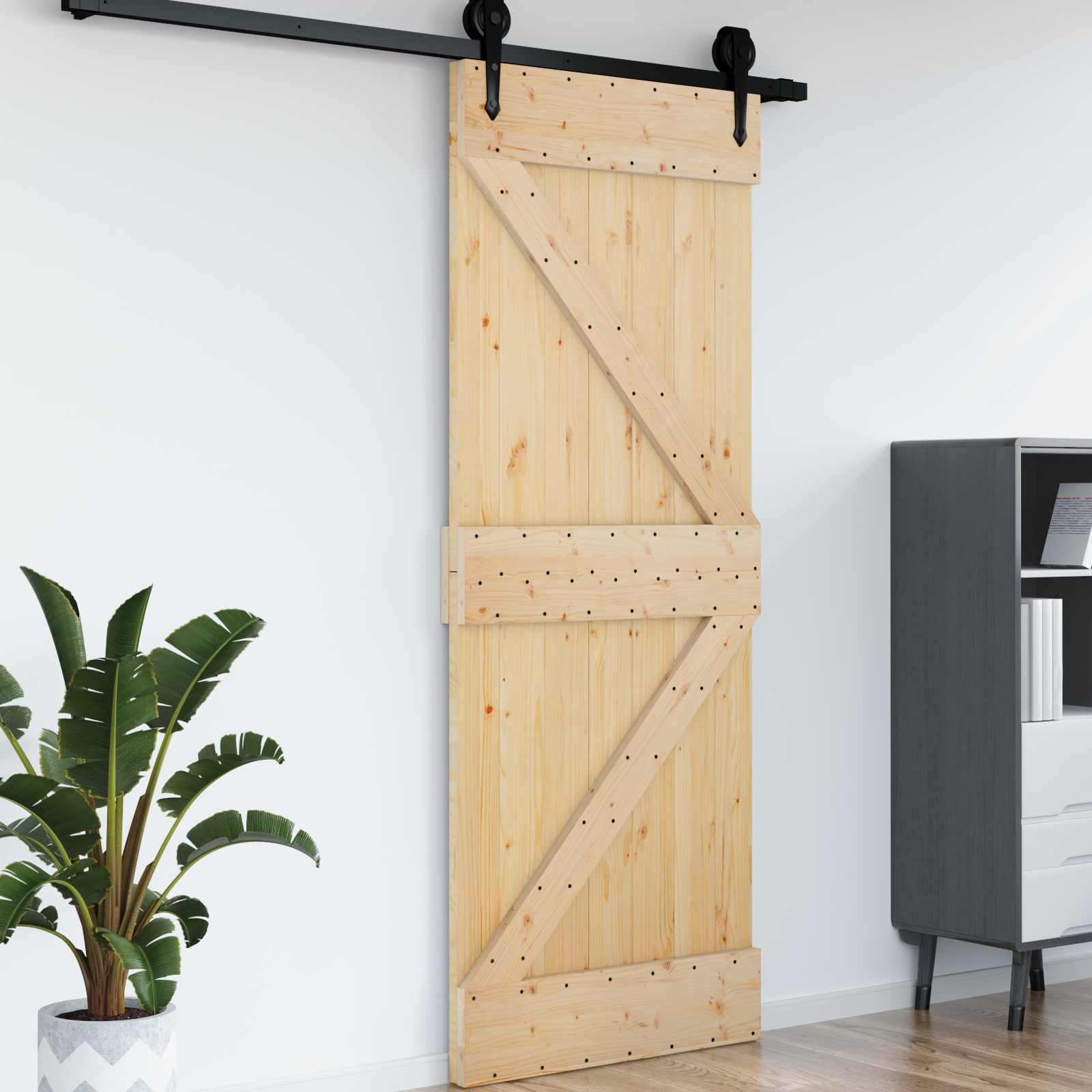 Vrata NARVIK Prirodna 70 x 210 cm Čvrsta borovina
