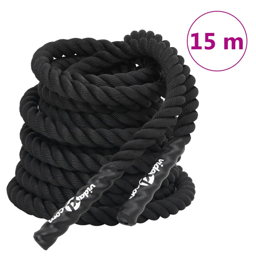 Borbeno uže crno 15 m 11 kg poliester