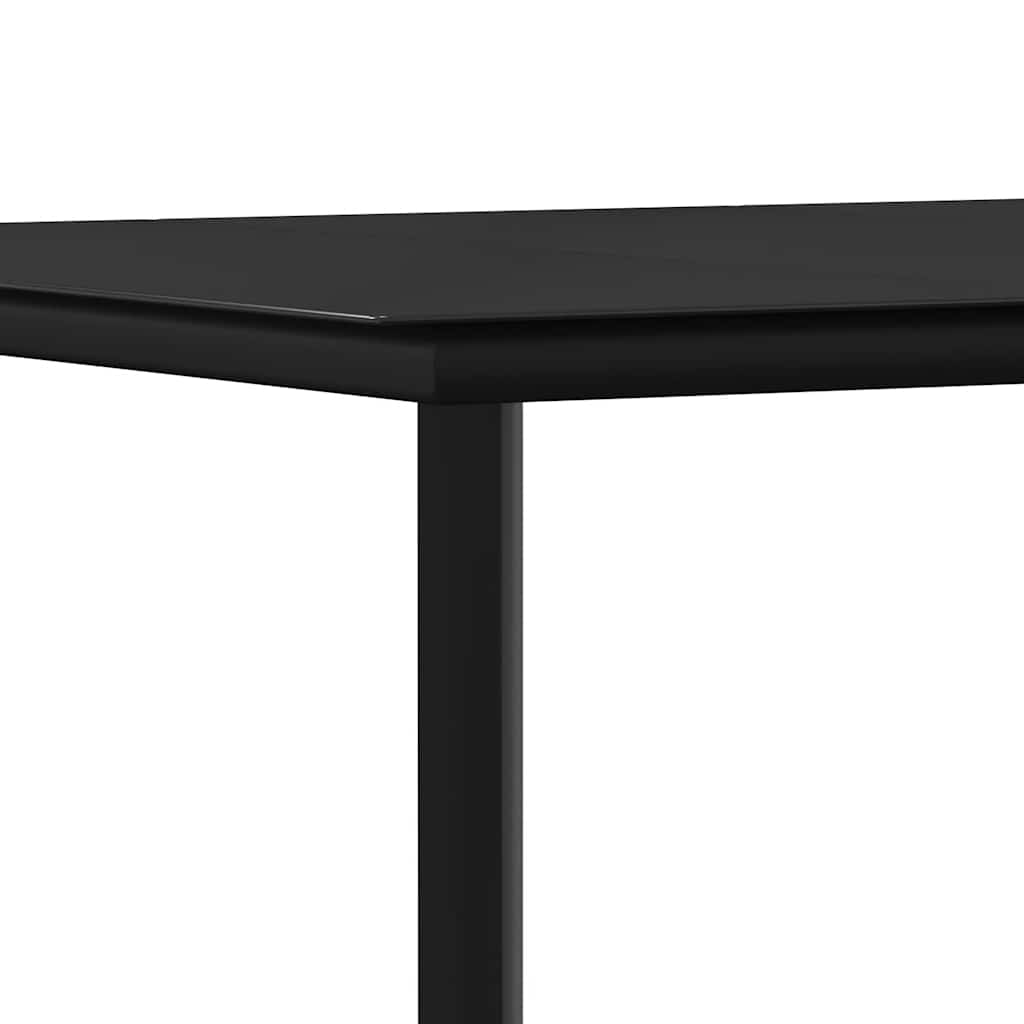 7-dijelni vrtni blagovaonski set crni od tekstilena i čelika