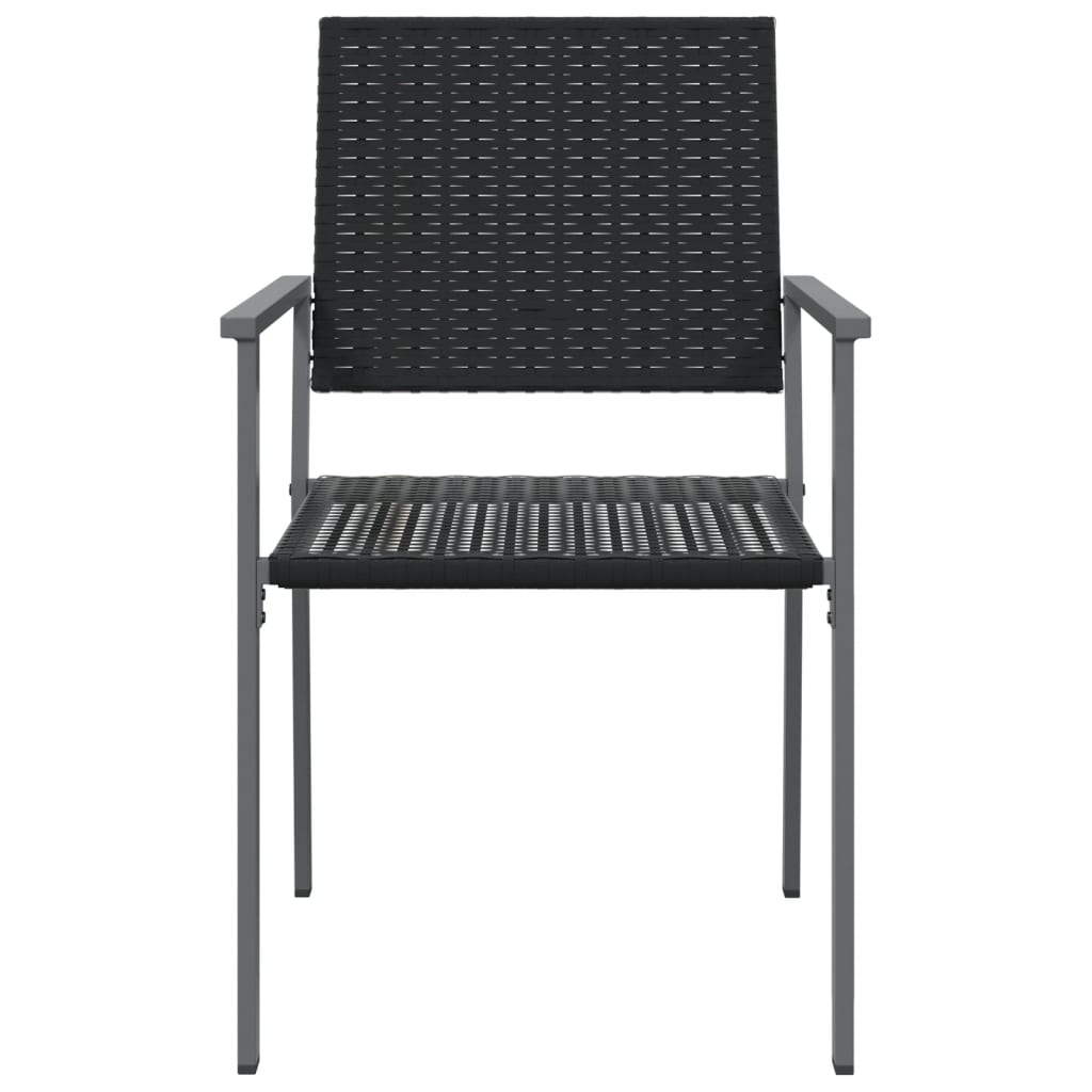Vrtne stolice 4 kom crne 54 x 62,5 x 89 cm od poliratana