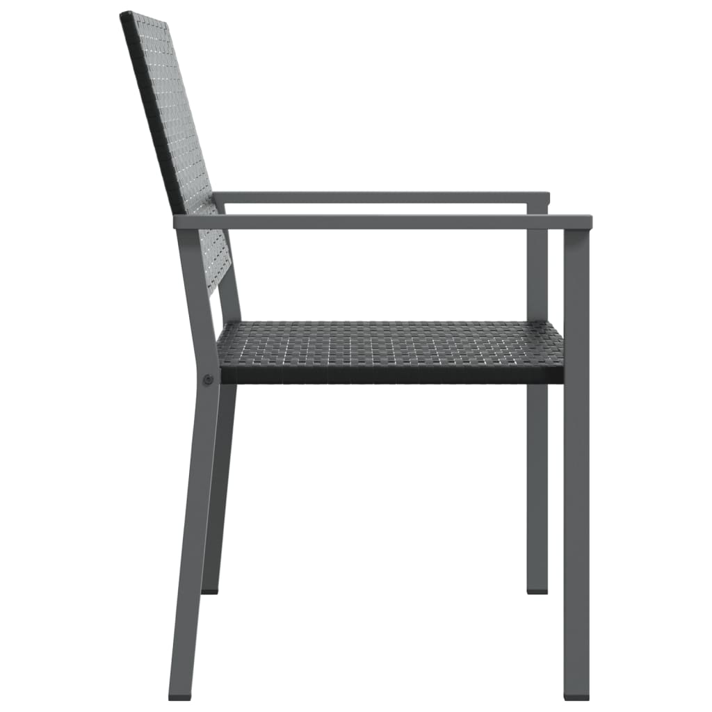 Vrtne stolice 4 kom crne 54 x 62,5 x 89 cm od poliratana