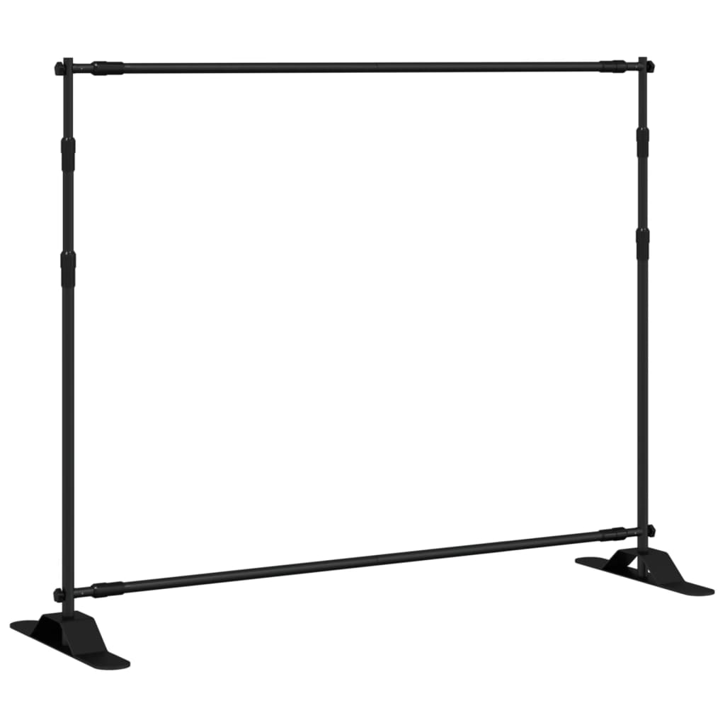Stalci za pozadinu 2 kom crni 254 x 243 cm čelični