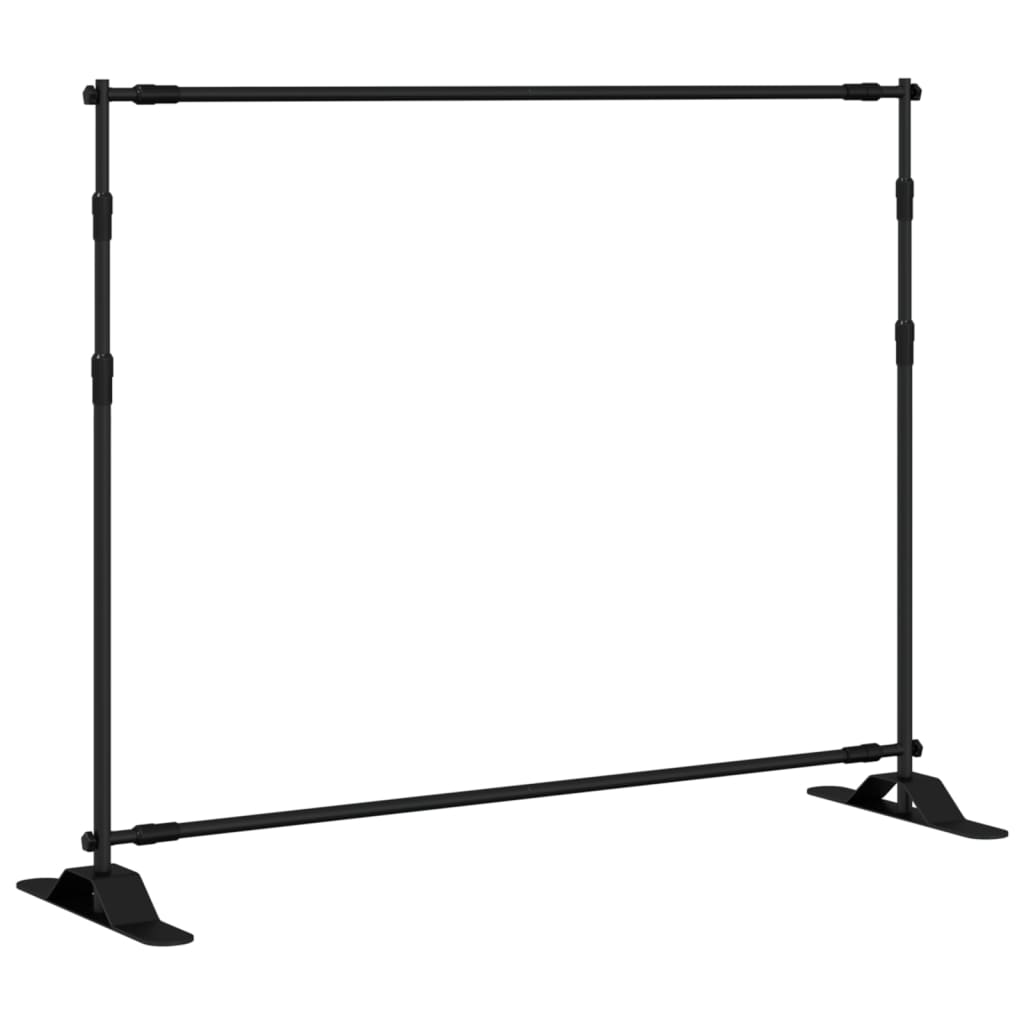 Stalci za pozadinu 2 kom crni 254 x 243 cm čelični