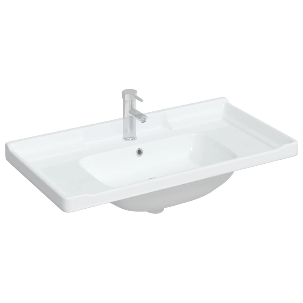 Kupaonski umivaonik bijeli 91,5x48x23 cm pravokutni keramički