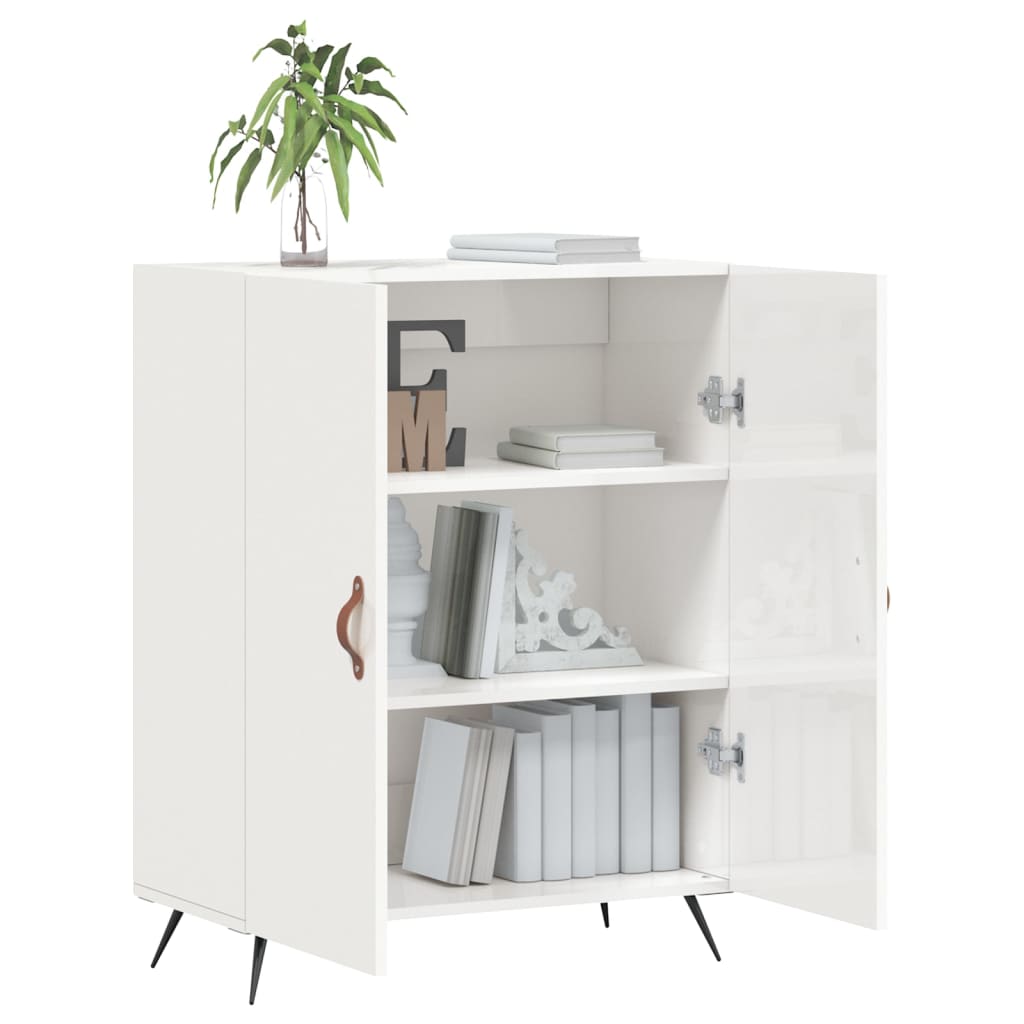 Komoda sjajna bijela 69,5x34x90 cm od konstruiranog drva
