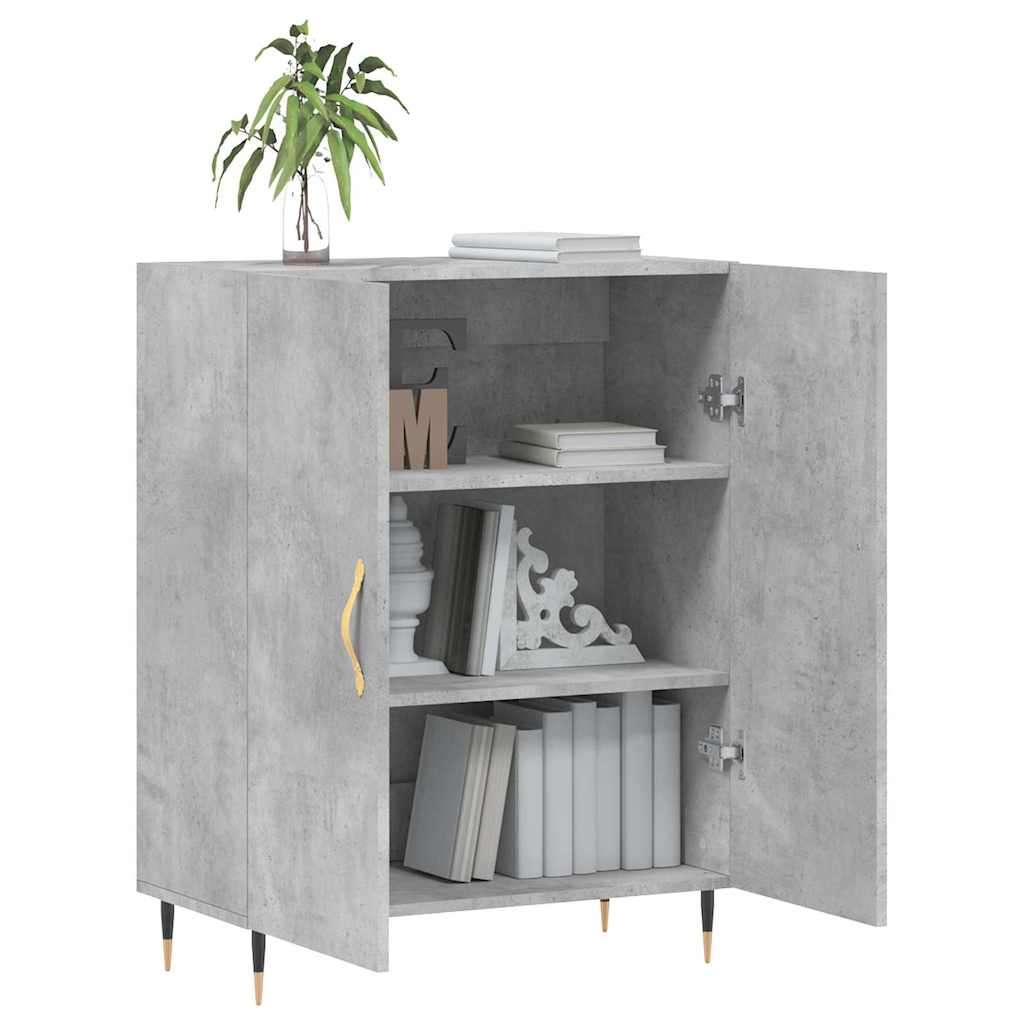 Komoda siva boja betona 69,5x34x90 cm od konstruiranog drva