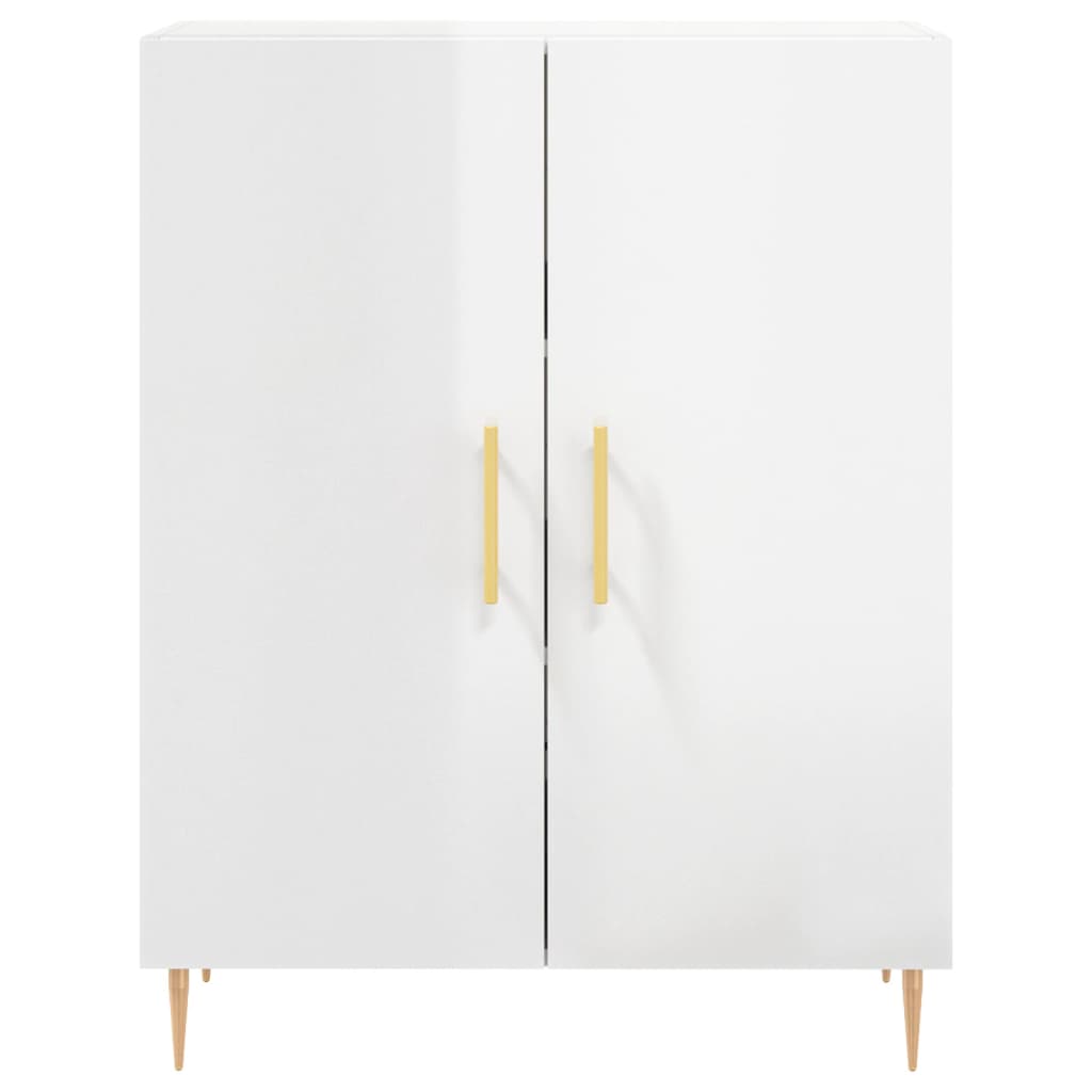 Komoda sjajna bijela 69,5x34x90 cm od konstruiranog drva