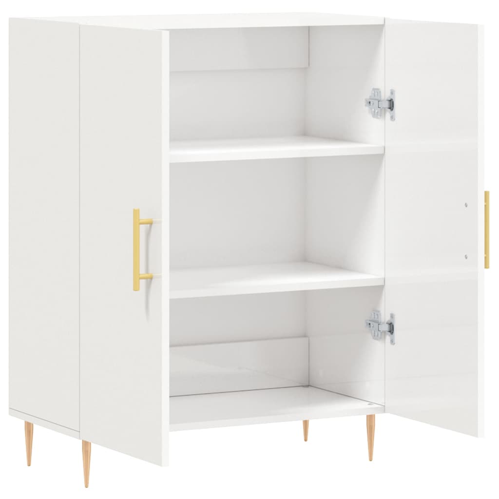 Komoda sjajna bijela 69,5x34x90 cm od konstruiranog drva