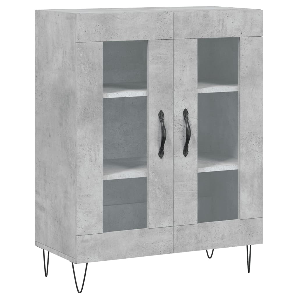 Komoda siva boja betona 69,5x34x90 cm od konstruiranog drva