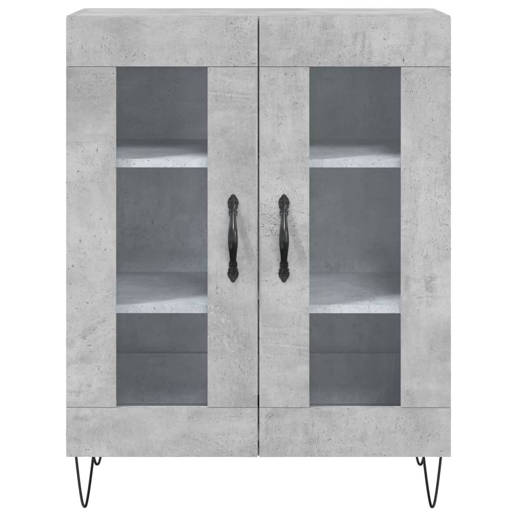 Komoda siva boja betona 69,5x34x90 cm od konstruiranog drva