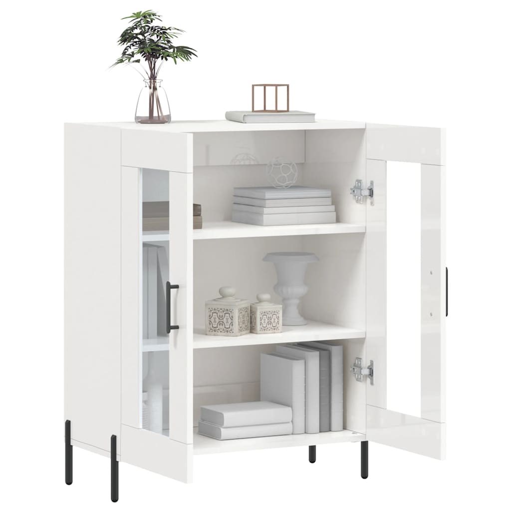 Komoda sjajna bijela 69,5x34x90 cm od konstruiranog drva
