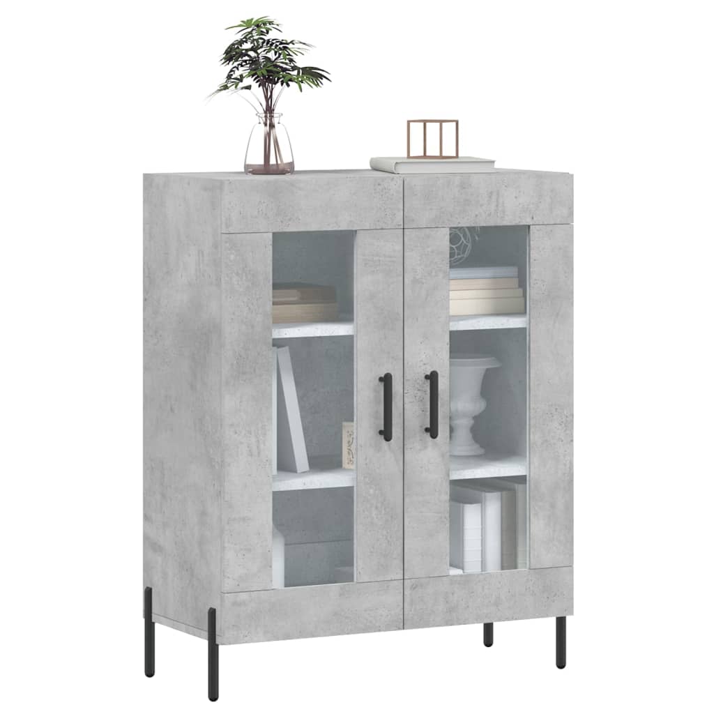 Komoda siva boja betona 69,5x34x90 cm od konstruiranog drva