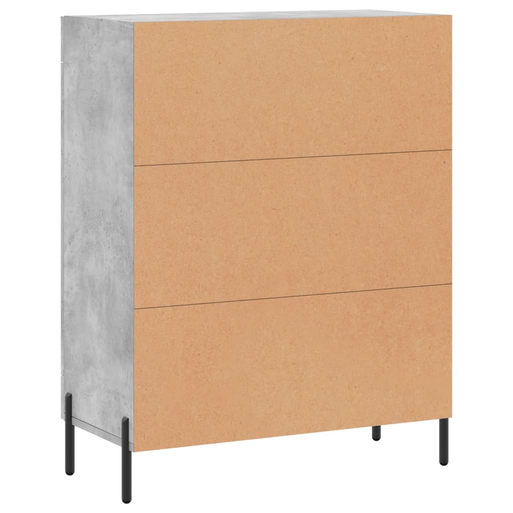 Komoda siva boja betona 69,5x34x90 cm od konstruiranog drva