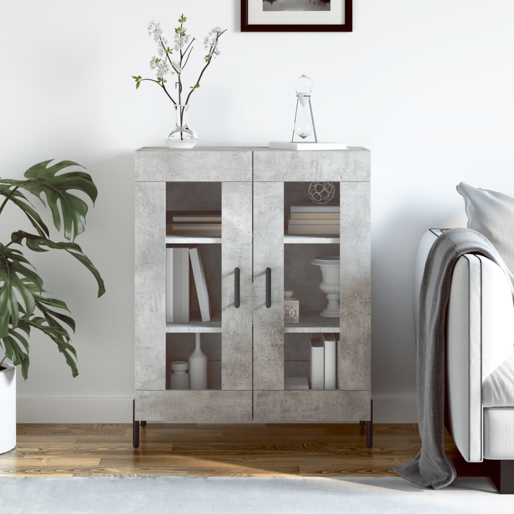 Komoda siva boja betona 69,5x34x90 cm od konstruiranog drva