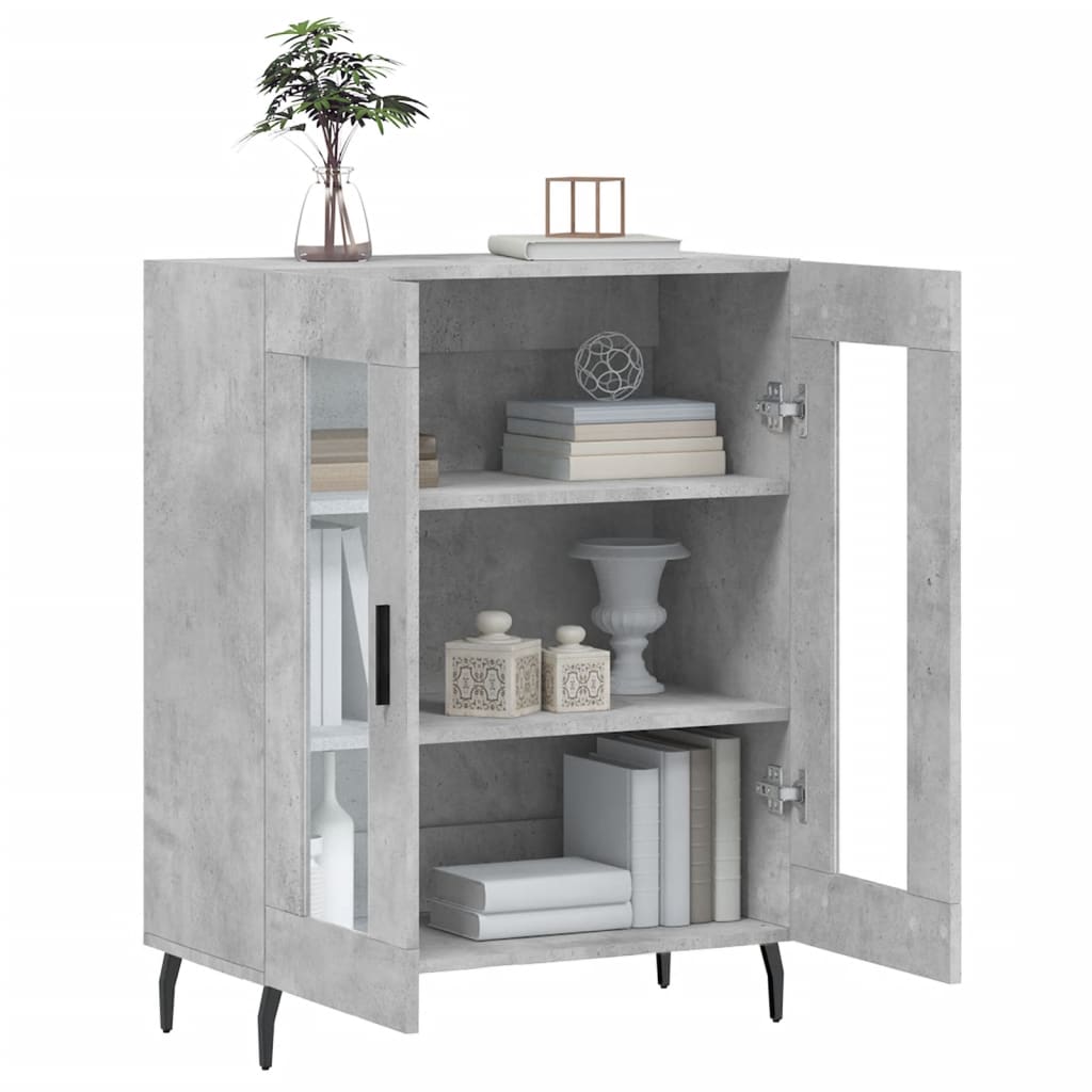 Komoda siva boja betona 69,5x34x90 cm od konstruiranog drva