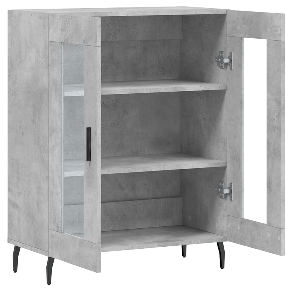 Komoda siva boja betona 69,5x34x90 cm od konstruiranog drva