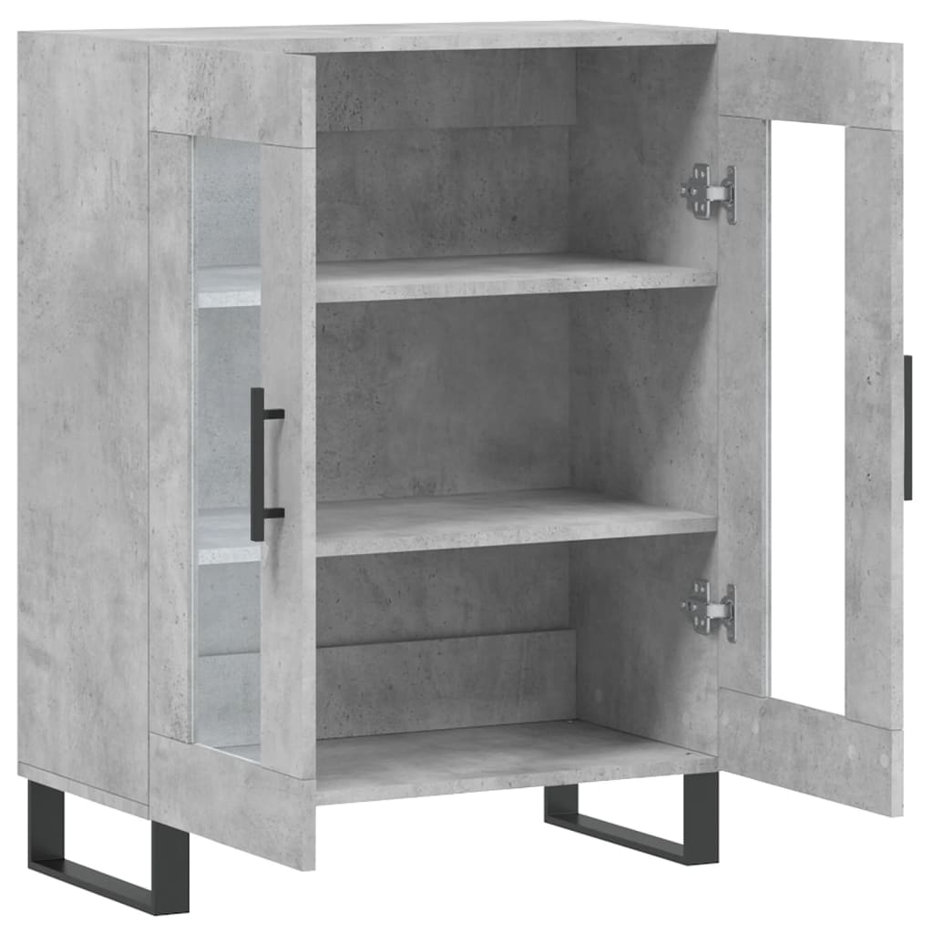 Komoda siva boja betona 69,5x34x90 cm od konstruiranog drva