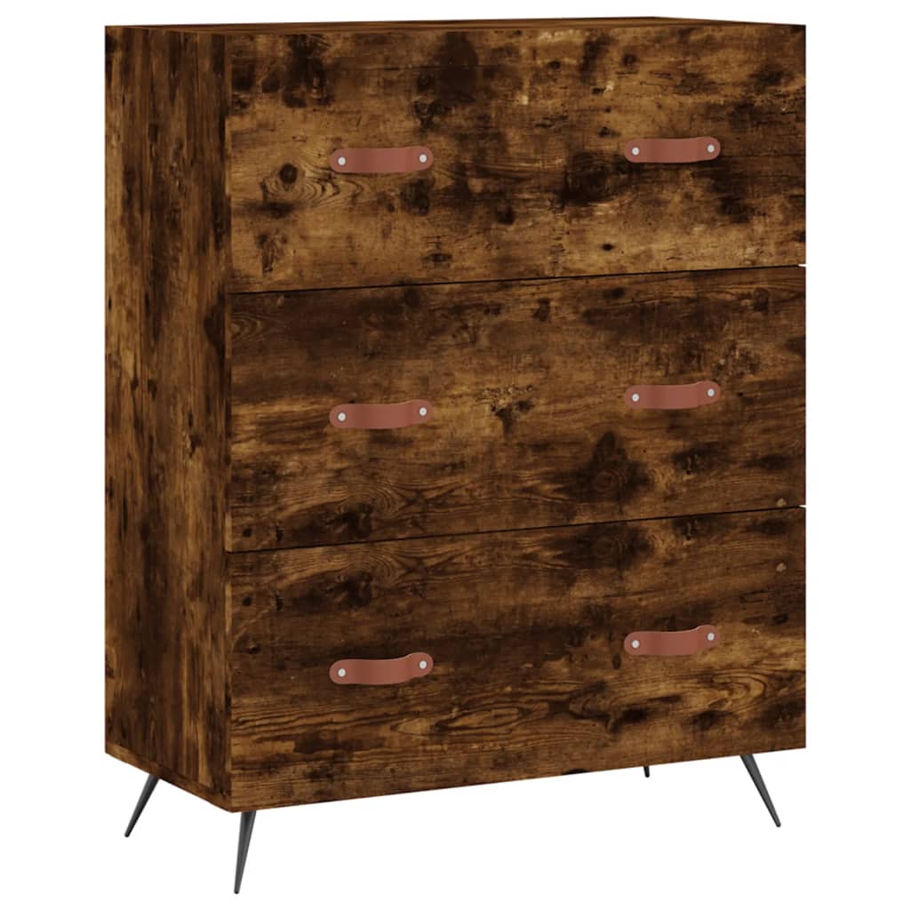 Komoda boja dimljenog hrasta 69,5x34x90 cm konstruirano drvo
