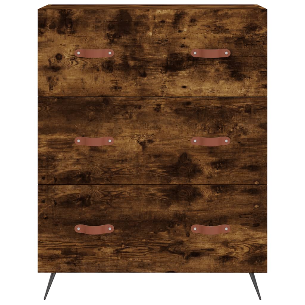 Komoda boja dimljenog hrasta 69,5x34x90 cm konstruirano drvo