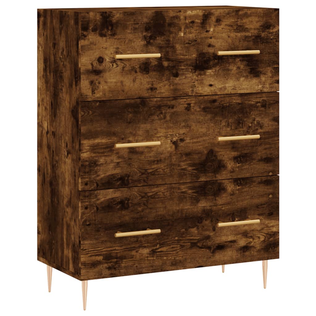 Komoda boja dimljenog hrasta 69,5x34x90 cm konstruirano drvo