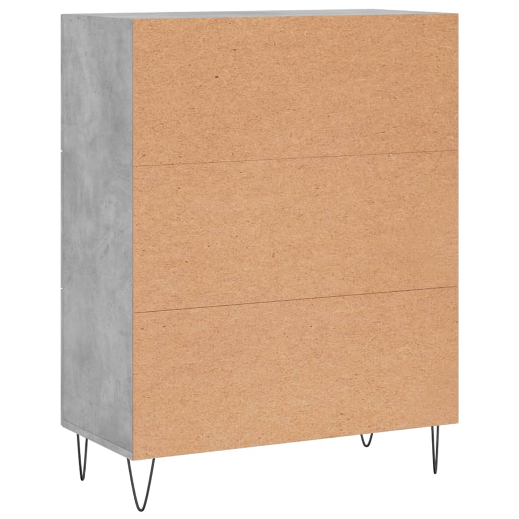 Komoda siva boja betona 69,5x34x90 cm od konstruiranog drva