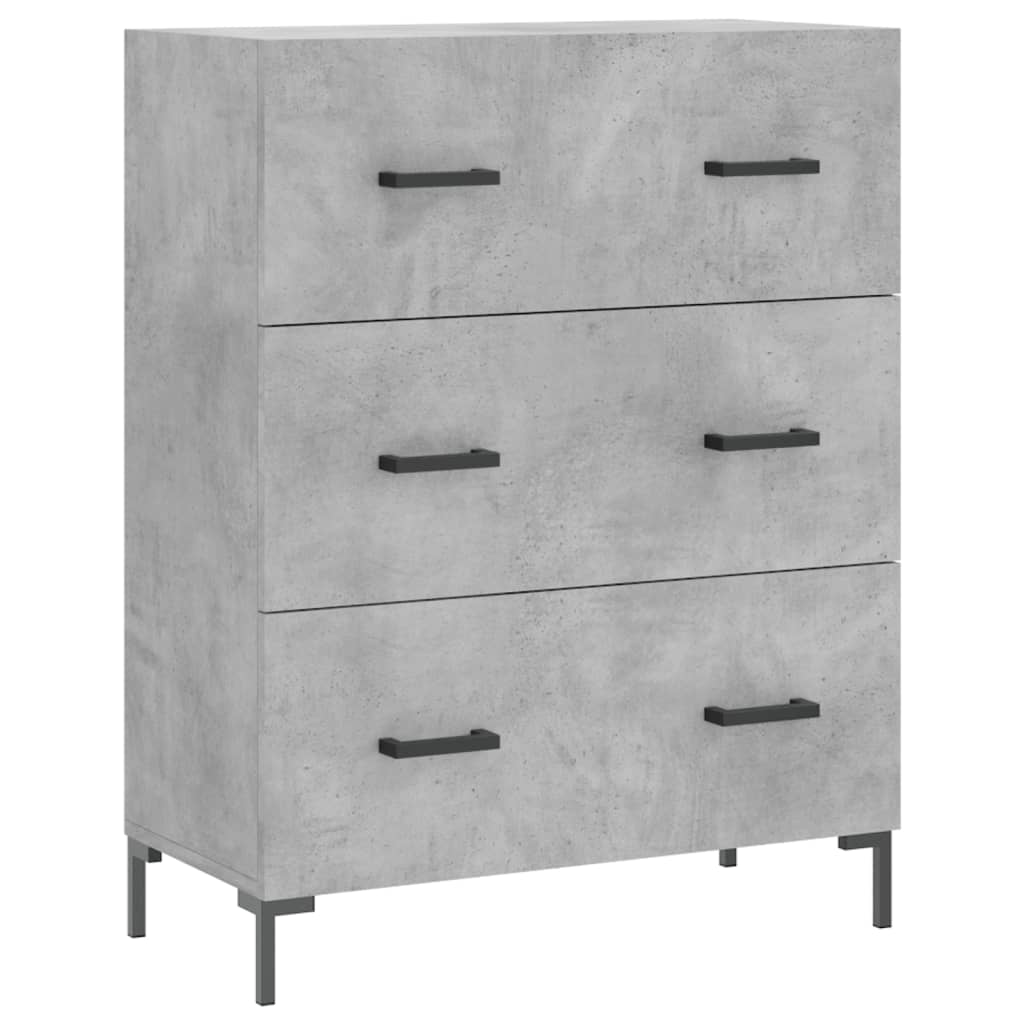 Komoda siva boja betona 69,5x34x90 cm od konstruiranog drva