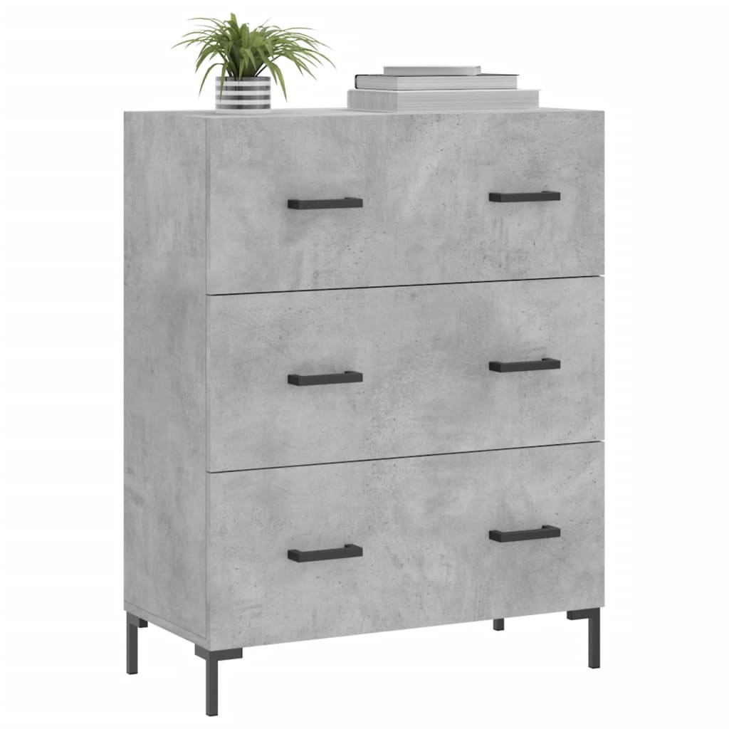 Komoda siva boja betona 69,5x34x90 cm od konstruiranog drva