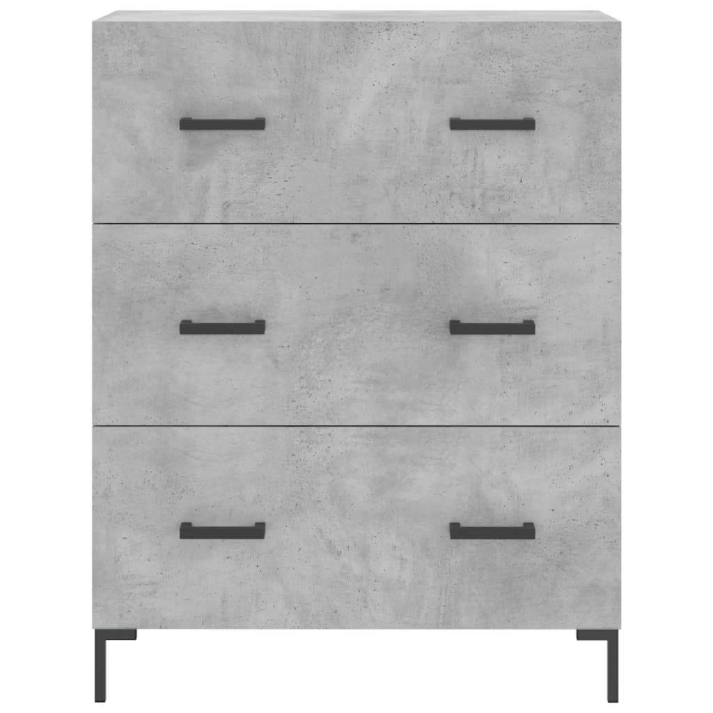 Komoda siva boja betona 69,5x34x90 cm od konstruiranog drva