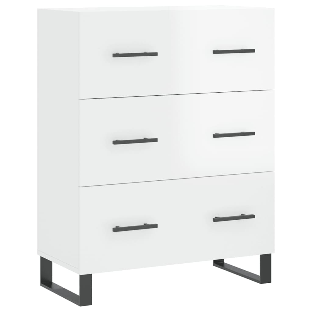 Komoda sjajna bijela 69,5x34x90 cm od konstruiranog drva