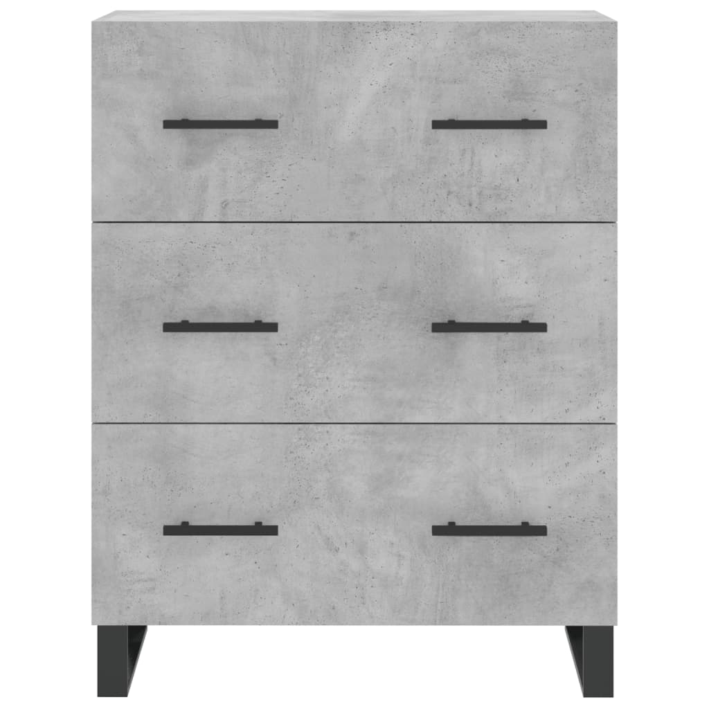 Komoda siva boja betona 69,5x34x90 cm od konstruiranog drva