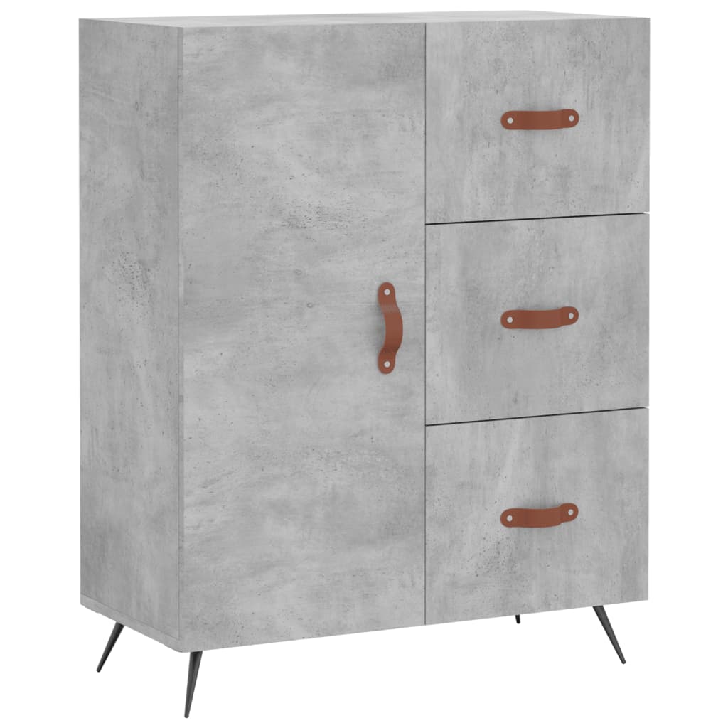 Komoda siva boja betona 69,5x34x90 cm od konstruiranog drva