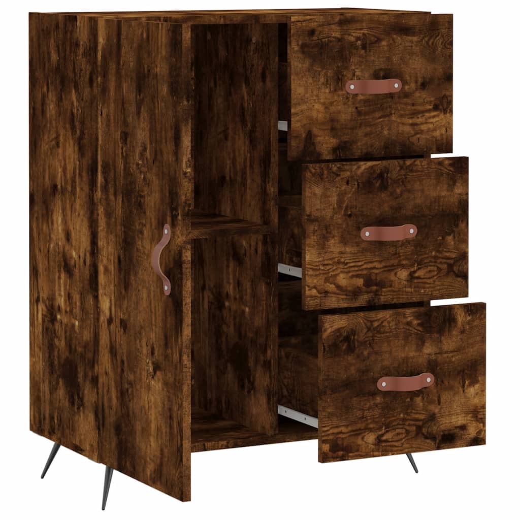 Komoda boja dimljenog hrasta 69,5x34x90 cm konstruirano drvo