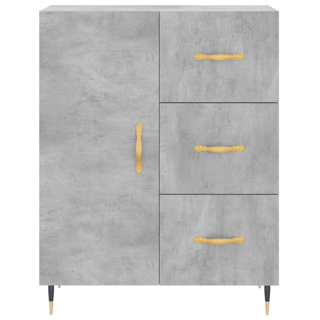 Komoda siva boja betona 69,5x34x90 cm od konstruiranog drva