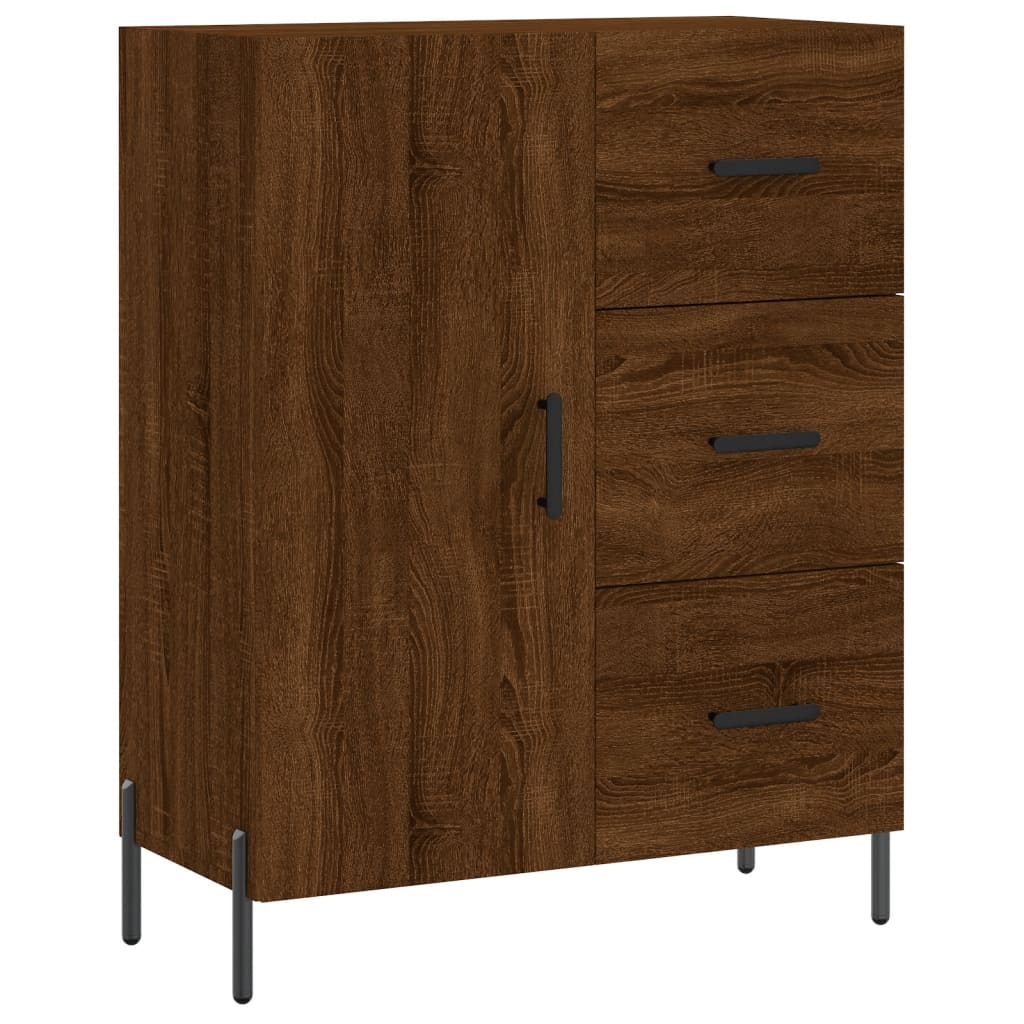 Komoda boja smeđeg hrasta 69,5x34x90 cm od konstruiranog drva