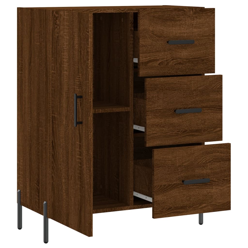 Komoda boja smeđeg hrasta 69,5x34x90 cm od konstruiranog drva