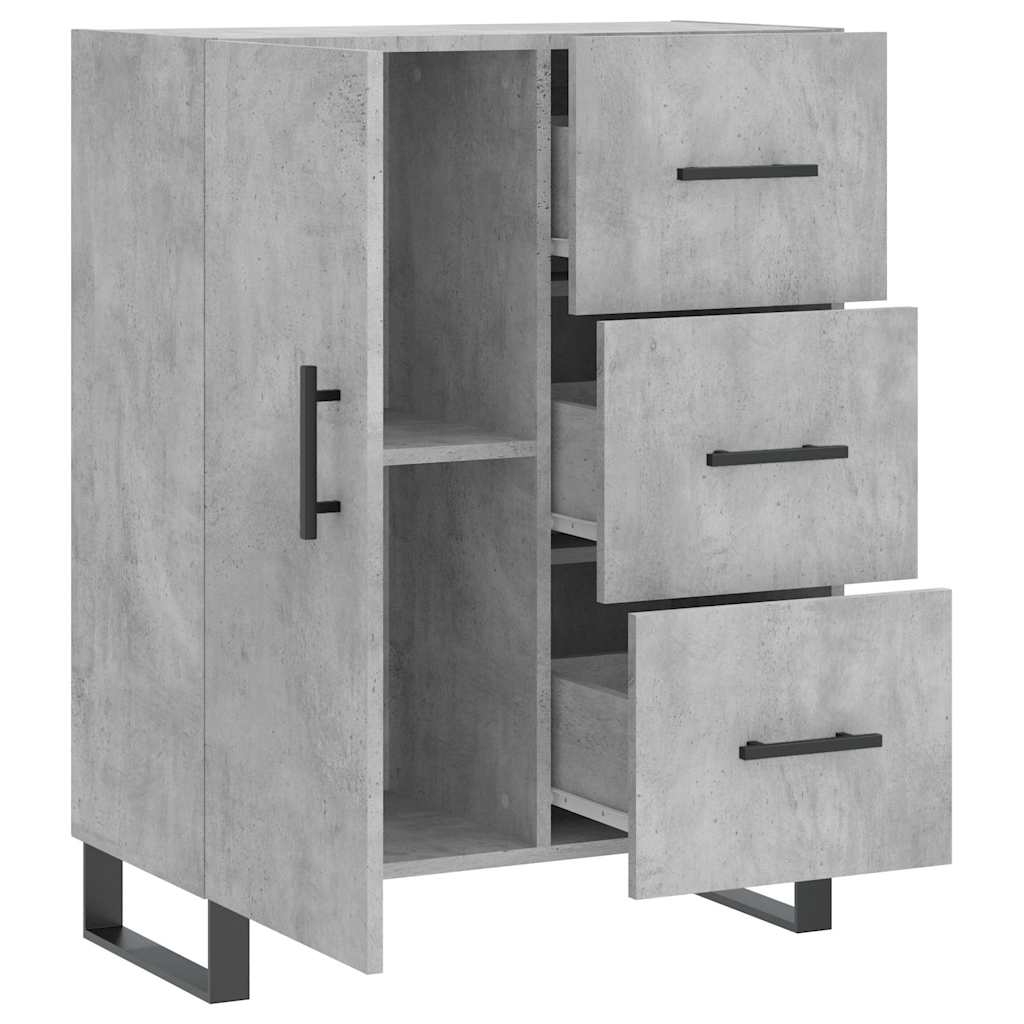 Komoda siva boja betona 69,5x34x90 cm od konstruiranog drva